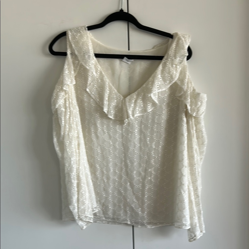 Club Monaco Cream Lace Women's Top